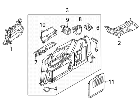 2022 Kia Carnival Interior Trim - Quarter Panels CUP HOLDER ASSY, RH Diagram for 857E4R0000BM1