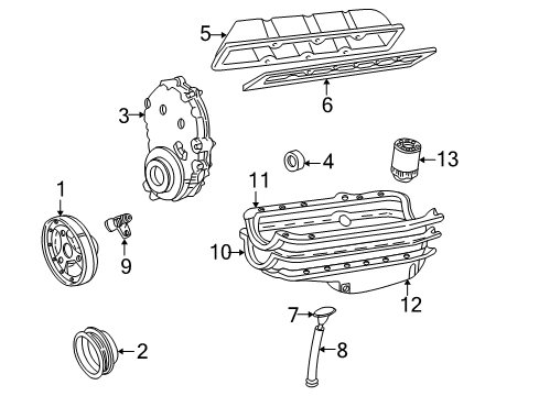 1998 GMC Savana 3500 Powertrain Control Dipstick Diagram for 12550035