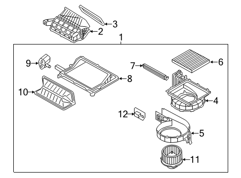 2012 Kia Optima A/C & Heater Control Units Blower Unit Diagram for 971004UBB0