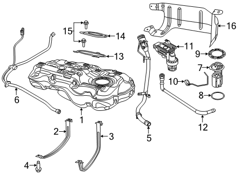 2018 Fiat 500X Fuel Supply Strap-Fuel Tank Diagram for 57008484AA