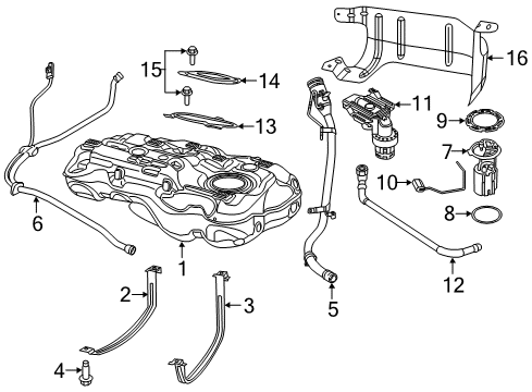 2018 Fiat 500X Fuel Supply Fuel Level Unit Kit Diagram for 68278801AA