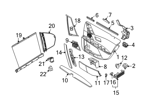 2005 BMW 530i Rear Door Door Pocket Lighting, Rear Diagram for 63316927008