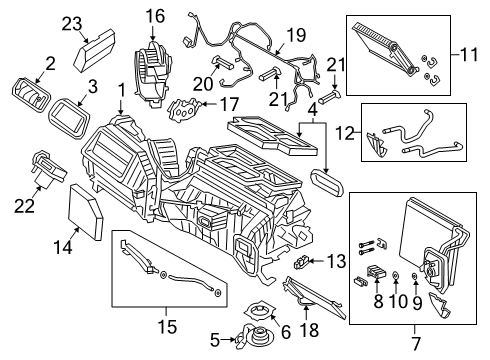 2019 BMW 330i xDrive A/C & Heater Control Units CENTRAL KINEMATIC UNIT Diagram for 64119382893