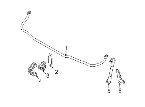 2009 BMW 550i Stabilizer Bar & Components - Front Bracket Diagram for 31356765913