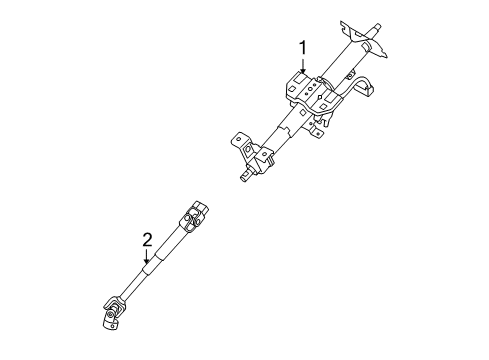 2006 Kia Rio5 Steering Column & Wheel, Steering Gear & Linkage Not Applied Diagram for 563101G000