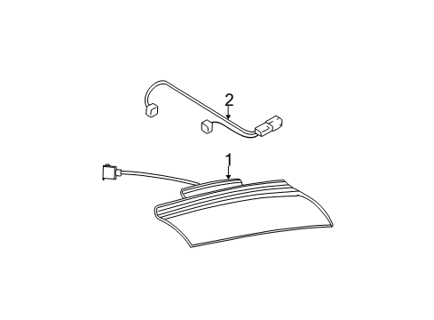 2004 Buick LeSabre High Mount Lamps Lamp Asm-High Mount Stop Diagram for 16530440