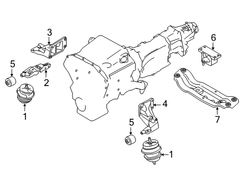 2015 Infiniti Q50 Automatic Transmission Bracket-Engine Mounting, LH Diagram for 11233-4GA5A