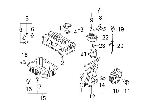 2010 Hyundai Sonata Filters Fuel Filter Assembly Diagram for 31911-3K600