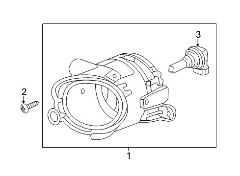 2015 Buick Regal Bulbs Fog Lamp Assembly Diagram for 22865974