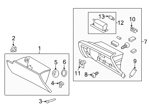 2015 Kia Optima Bulbs Lamp Assembly-Glove Box Diagram for 926202H000