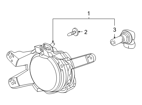 2011 Chevrolet Cruze Bulbs Fog Lamp Assembly Diagram for 95169825