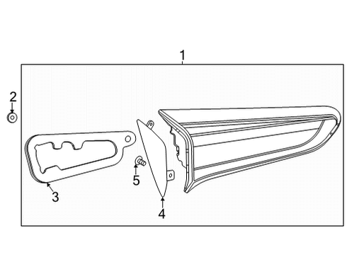 2021 Buick Encore GX Tail Lamps Back Up Lamp Diagram for 42756092