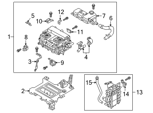 2021 Hyundai Ioniq Electrical Components Water Coolant Expansion Tank Diagram for 25430-G2800