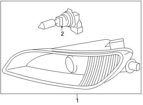 2008 Toyota Sienna Fog Lamps Housing & Lens Diagram for 81211-AE020