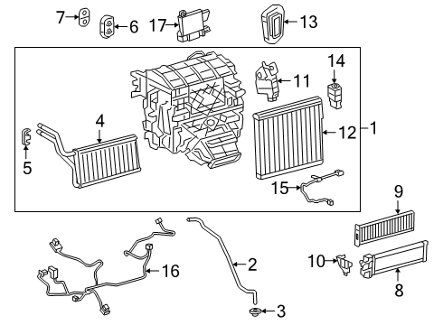 2020 Lexus ES300h Air Conditioner Amplifier Assembly, Air Diagram for 88650-33E50