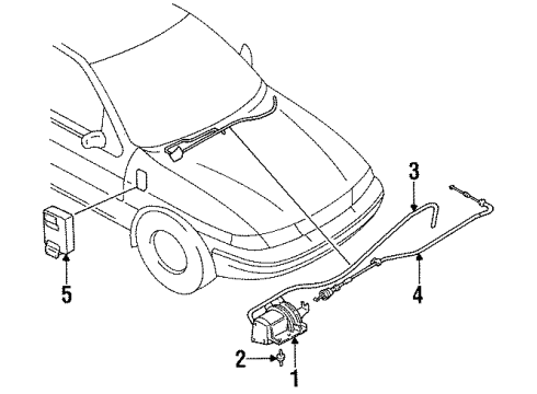 1995 Kia Sephia Cruise Control System ACTUATOR-Acc Diagram for 0K20B66310A