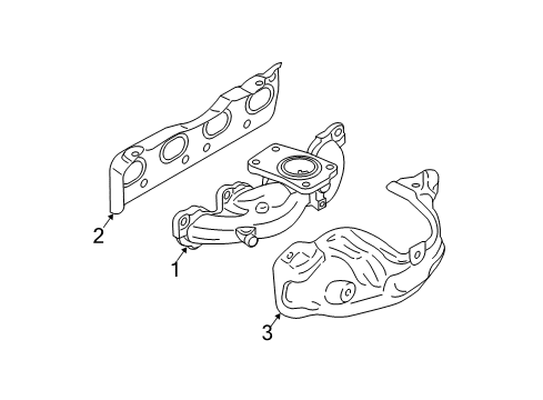 2011 Nissan Juke Exhaust Manifold Exhaust Manifold Diagram for 14004-1KC0C