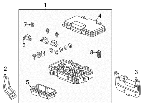 2010 Honda Element Electrical Components Screw-Washer (5X12) Diagram for 90129-SP0-000