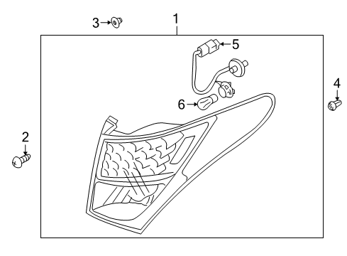 2010 Hyundai Veracruz Tail Lamps Lamp Assembly-Rear Combination, RH Diagram for 92402-3J150