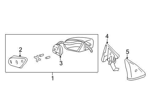 1999 Chevrolet Camaro Mirrors Mirror Asm-Outside Rear View Diagram for 10279357