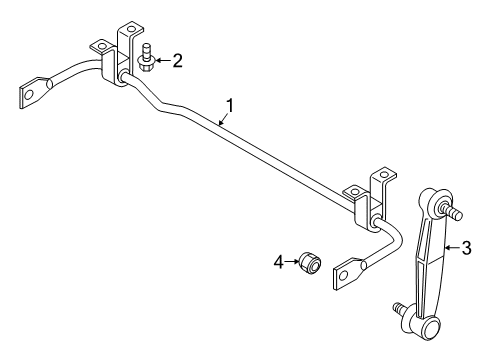 2017 Jeep Renegade Stabilizer Bar & Components - Rear Bar-Rear Suspension Diagram for 68254790AA