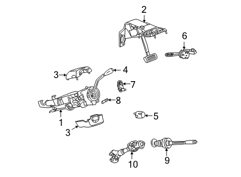 2005 Dodge Ram 1500 Steering Column & Wheel, Steering Gear & Linkage Intermediate Shaft Lower Shaft Diagram for 55351444AD