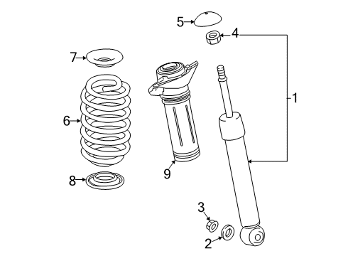 2018 Toyota Camry Shocks & Components - Rear Shock Diagram for 48530-80809