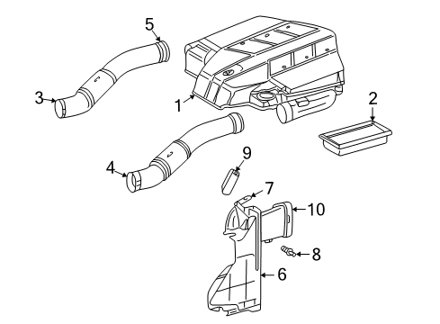 2006 Chrysler Crossfire Filters Hose-Air Induction Diagram for 5135451AA