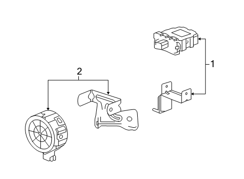 2015 Cadillac ELR Electrical Components Module Diagram for 23432876