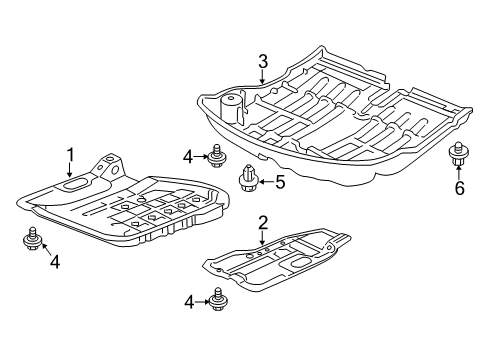 2009 Acura TSX Exterior Trim - Rear Body Cover, Driver Side Middle Floor (Lower) Diagram for 74561-TA0-A00