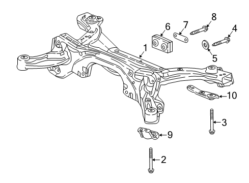2019 Honda CR-V Suspension Mounting - Rear Bolt, Flange (10X60) Diagram for 95701-10060-08