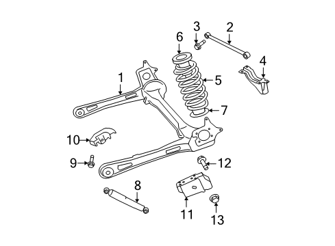 2014 Ram C/V Rear Axle, Suspension Components Rear Coil Spring Diagram for 4670594AA