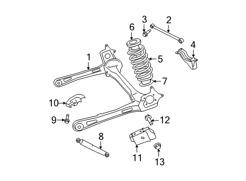 2009 Dodge Grand Caravan Rear Axle, Suspension Components Bracket-Shock ABSORBER Diagram for 4721663AB