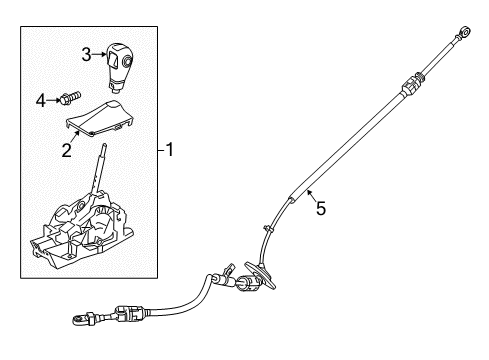 2014 Ford Taurus Center Console Shift Knob Diagram for DG1Z-7213-BB