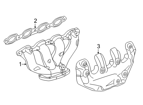 2017 Chevrolet Corvette Exhaust Manifold Heat Shield Diagram for 12629718