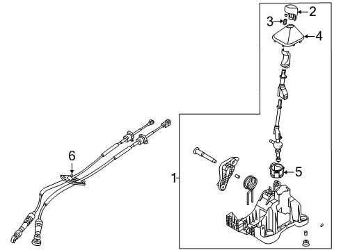 2020 Kia Soul Manual Transmission Boot Assembly-Shift LEVE Diagram for 84645K0100WK