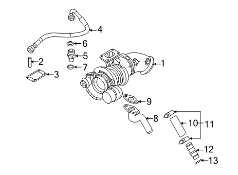 2003 Dodge Ram 3500 Turbocharger Turbo Diagram for R5086863AB
