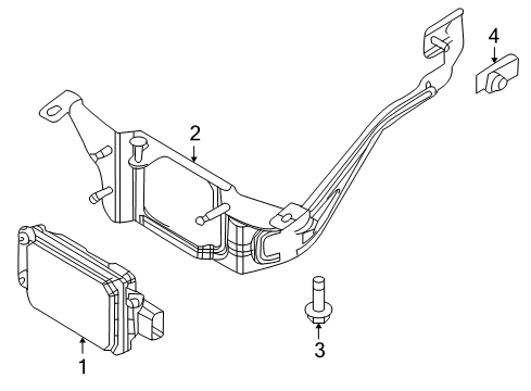 2018 Lincoln MKT Cruise Control System Mount Bracket Nut Diagram for -W520812-S424