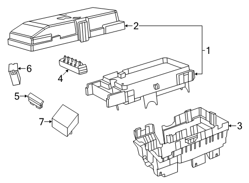 2021 Jeep Cherokee Fuse & Relay Part Diagram for 68351954AF