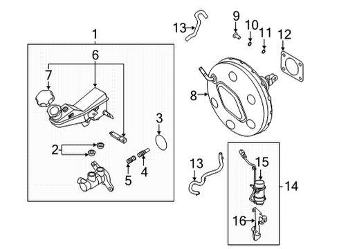 2021 Kia Seltos Hydraulic System Bracket-Vacuum Pump Diagram for 59260Q5000