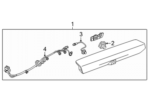 2021 GMC Sierra 3500 HD Parking Aid Harness Diagram for 84859038