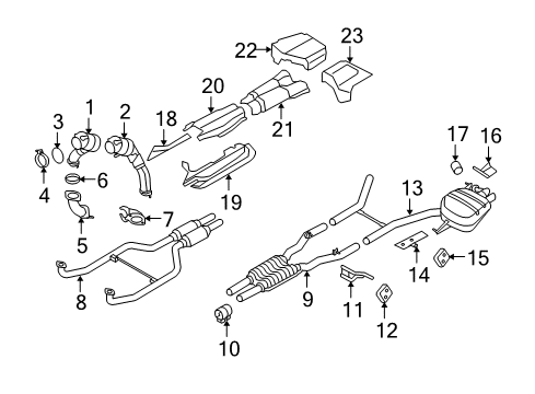 2009 BMW 750i Exhaust Components Rear Silencer, Right, With Exhaust Flap Diagram for 18307842614