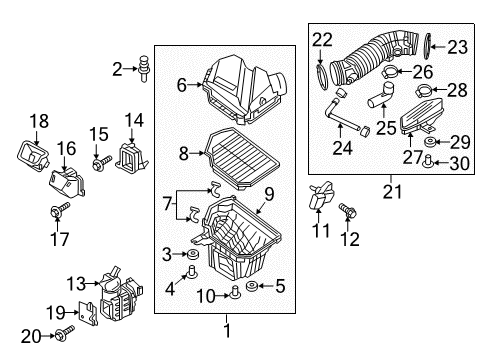 2016 Hyundai Genesis Powertrain Control Clamp-Hose Diagram for 28192-B1091