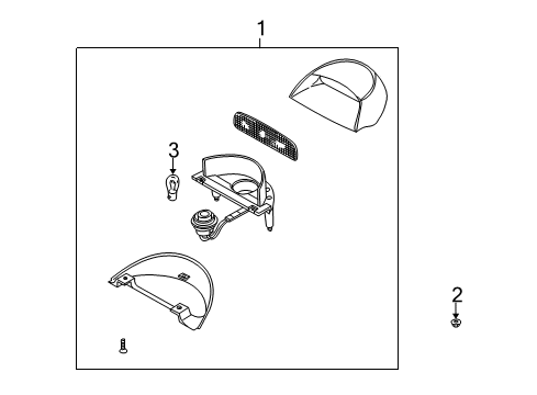 2002 Kia Optima Bulbs Lamp Assembly-High Mounted Diagram for 9275038001GJ