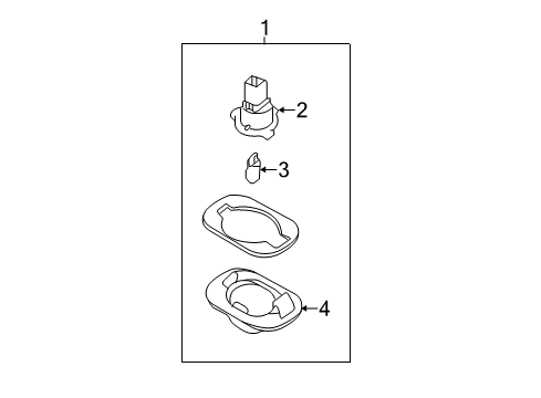 2017 Hyundai Accent License Lamps Lamp Assembly-License Plate Diagram for 925011M000