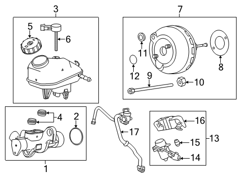 2011 Chevrolet Cruze Dash Panel Components Bracket Diagram for 13312504