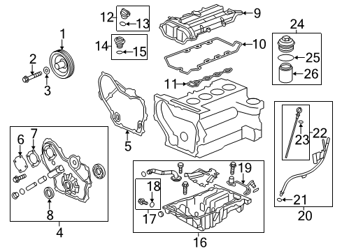 2011 Saab 9-5 Filters Filter Assembly Diagram for 12690385