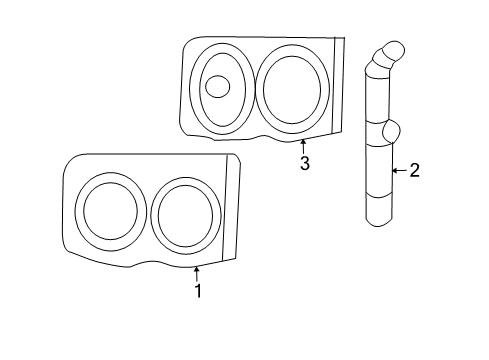 2005 Dodge Ram 3500 Headlamps Passenger Side Headlight Assembly Diagram for 55077120AG