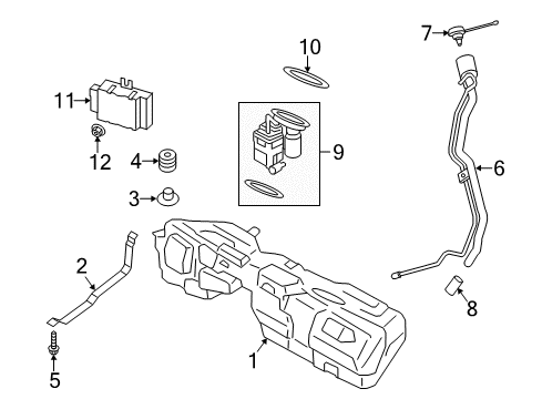 2016 BMW 228i Fuel Supply Plastic Filler Pipe Diagram for 16117296095