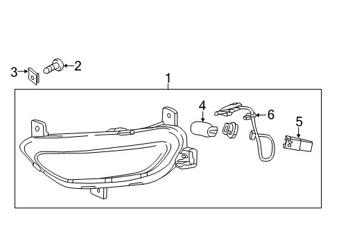 2020 Chevrolet Bolt EV Bulbs Signal Lamp Assembly Diagram for 42663534